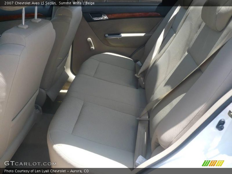 Summit White / Beige 2007 Chevrolet Aveo LS Sedan
