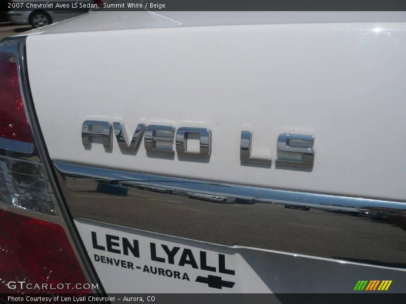 Summit White / Beige 2007 Chevrolet Aveo LS Sedan