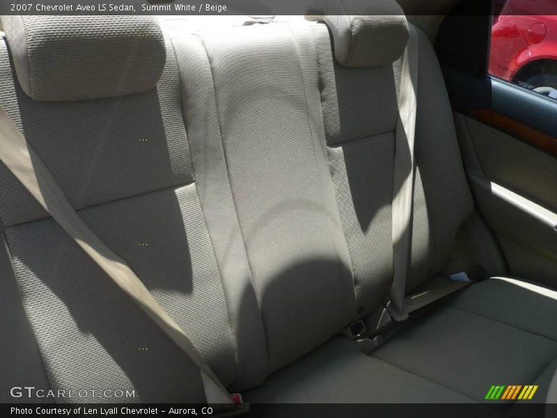 Summit White / Beige 2007 Chevrolet Aveo LS Sedan