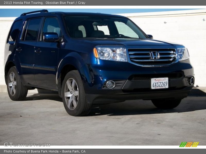 Obsidian Blue Pearl / Gray 2013 Honda Pilot Touring