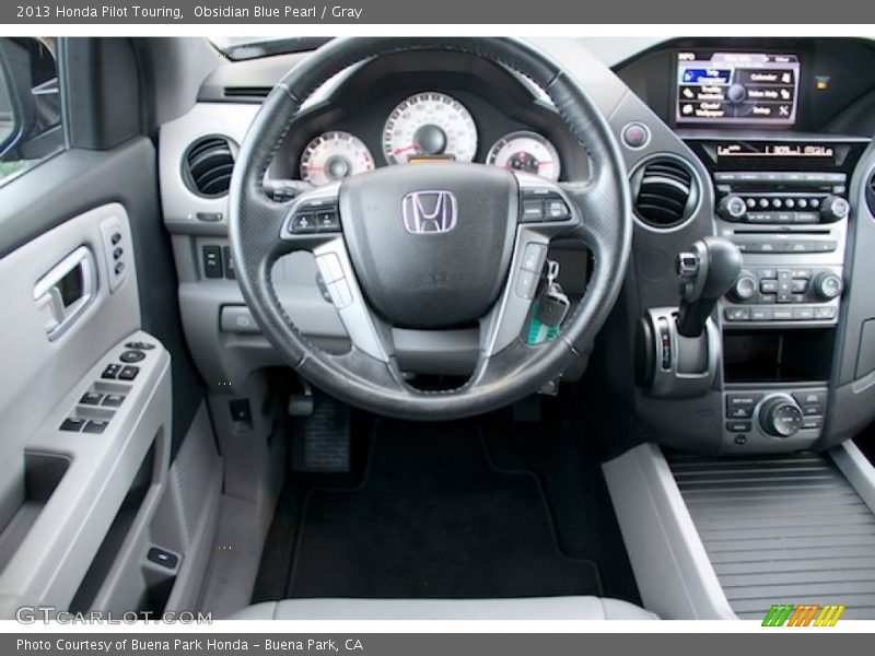 Obsidian Blue Pearl / Gray 2013 Honda Pilot Touring