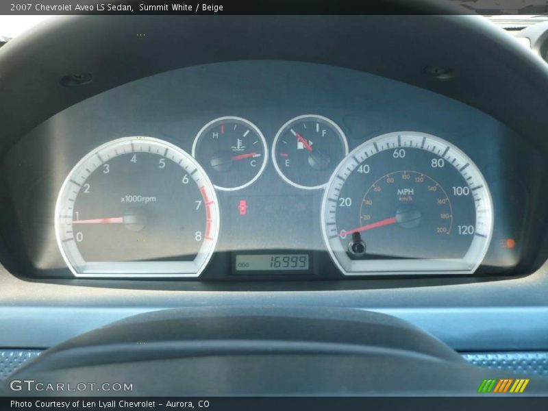 Summit White / Beige 2007 Chevrolet Aveo LS Sedan