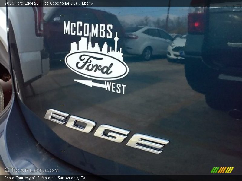 Too Good to Be Blue / Ebony 2016 Ford Edge SE