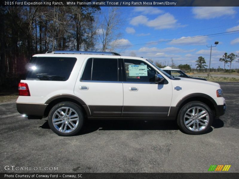White Platinum Metallic Tricoat / King Ranch Mesa Brown/Ebony 2016 Ford Expedition King Ranch