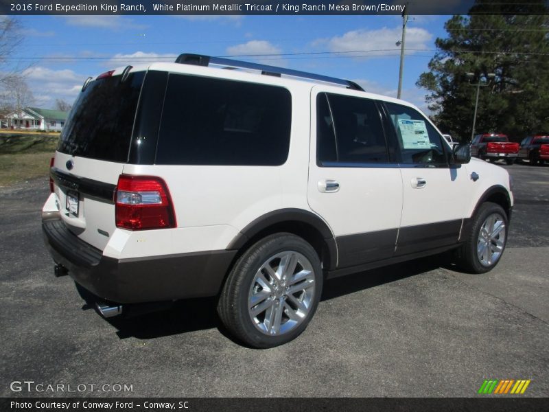 White Platinum Metallic Tricoat / King Ranch Mesa Brown/Ebony 2016 Ford Expedition King Ranch