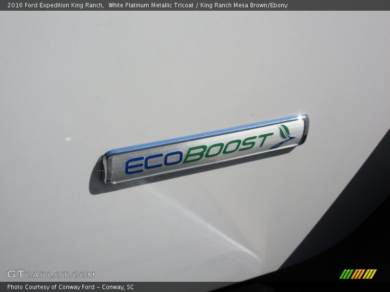 White Platinum Metallic Tricoat / King Ranch Mesa Brown/Ebony 2016 Ford Expedition King Ranch