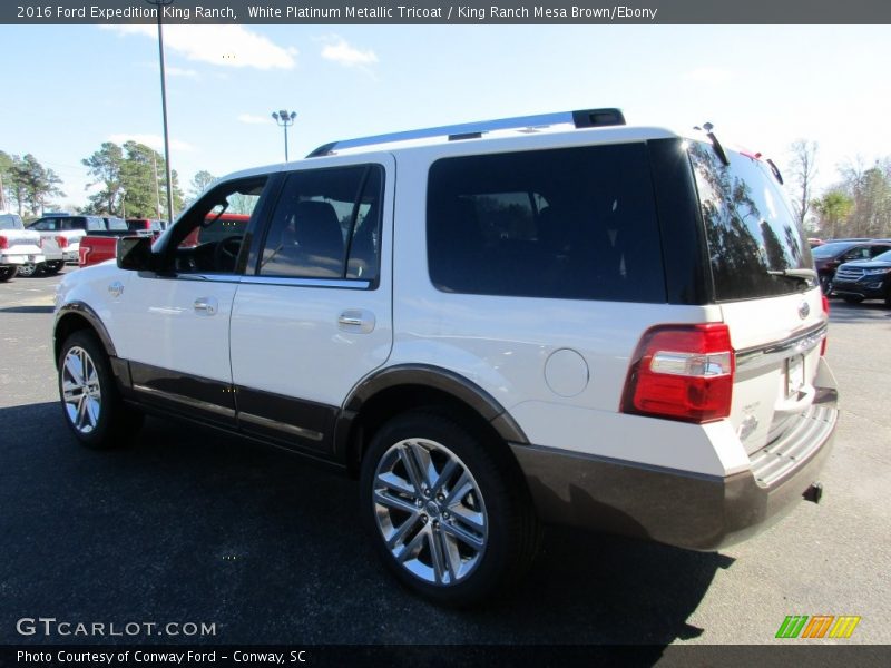 White Platinum Metallic Tricoat / King Ranch Mesa Brown/Ebony 2016 Ford Expedition King Ranch