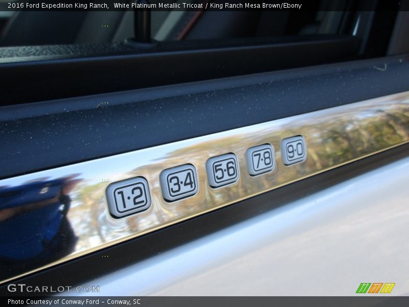 White Platinum Metallic Tricoat / King Ranch Mesa Brown/Ebony 2016 Ford Expedition King Ranch