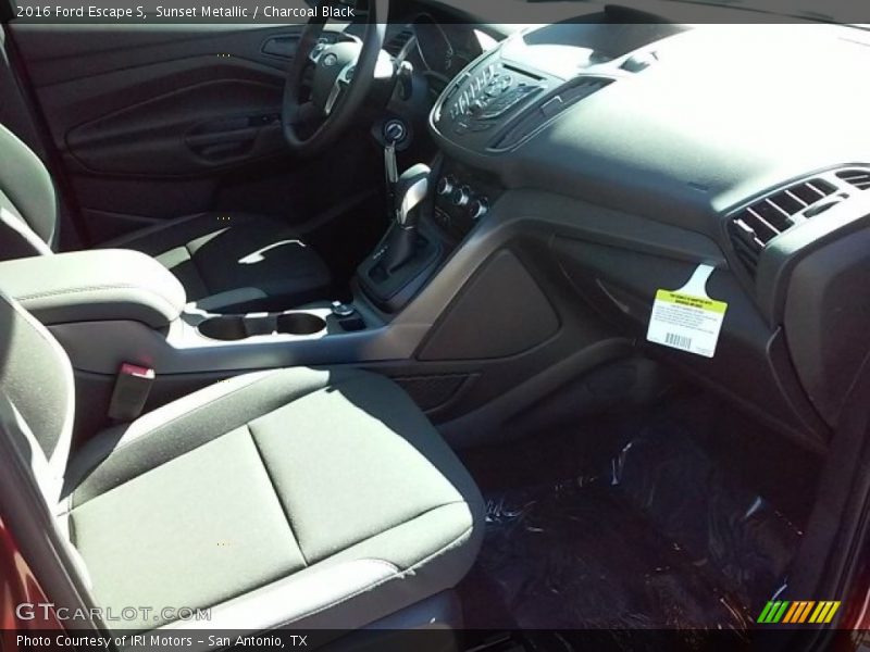 Sunset Metallic / Charcoal Black 2016 Ford Escape S