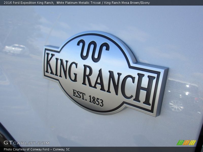White Platinum Metallic Tricoat / King Ranch Mesa Brown/Ebony 2016 Ford Expedition King Ranch