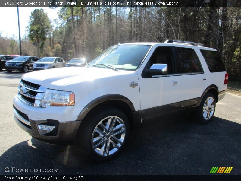 White Platinum Metallic Tricoat / King Ranch Mesa Brown/Ebony 2016 Ford Expedition King Ranch