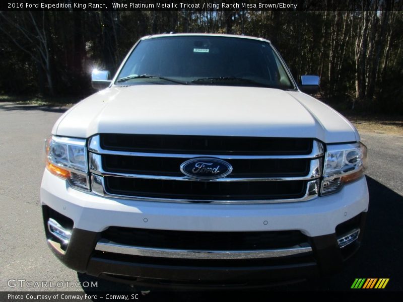 White Platinum Metallic Tricoat / King Ranch Mesa Brown/Ebony 2016 Ford Expedition King Ranch