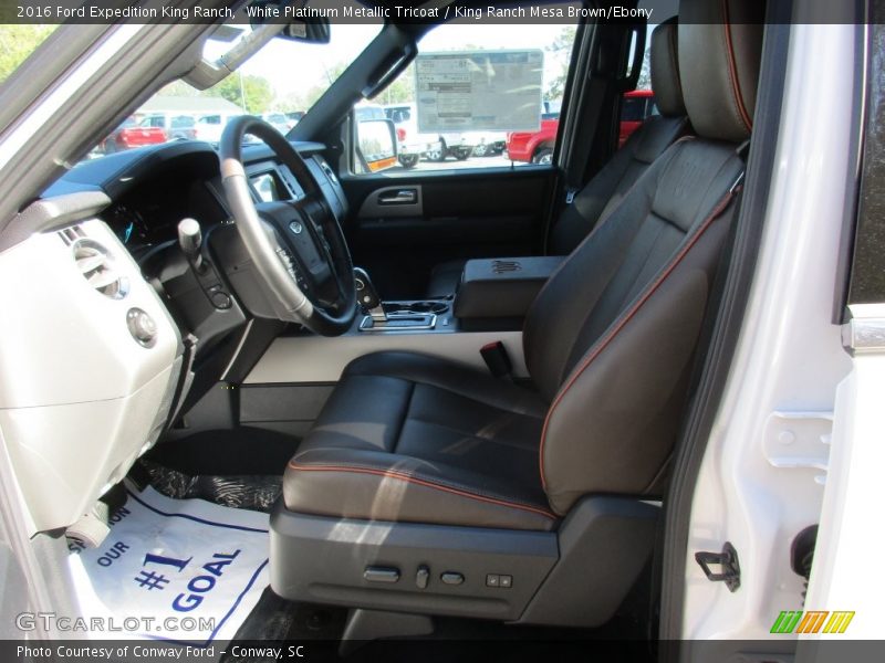White Platinum Metallic Tricoat / King Ranch Mesa Brown/Ebony 2016 Ford Expedition King Ranch