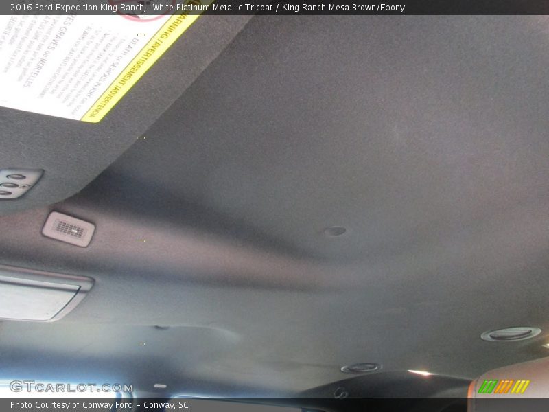 White Platinum Metallic Tricoat / King Ranch Mesa Brown/Ebony 2016 Ford Expedition King Ranch