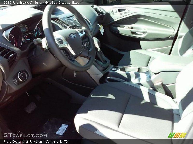 Sunset Metallic / Charcoal Black 2016 Ford Escape S