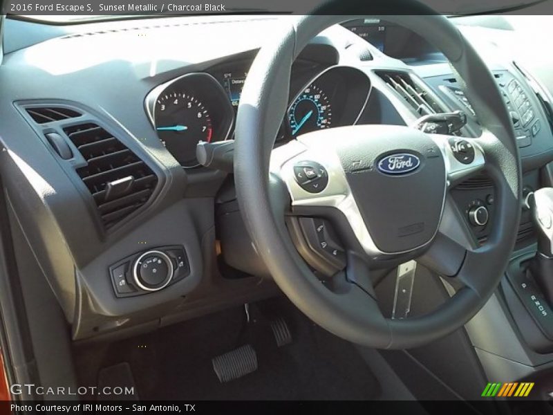 Sunset Metallic / Charcoal Black 2016 Ford Escape S
