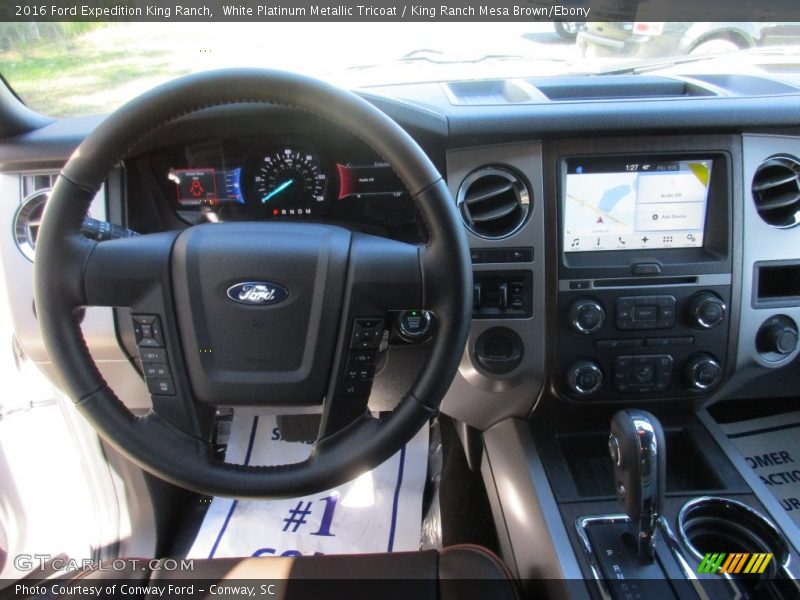White Platinum Metallic Tricoat / King Ranch Mesa Brown/Ebony 2016 Ford Expedition King Ranch