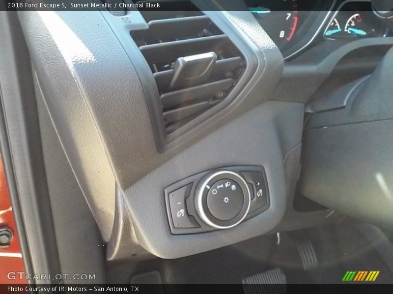 Sunset Metallic / Charcoal Black 2016 Ford Escape S