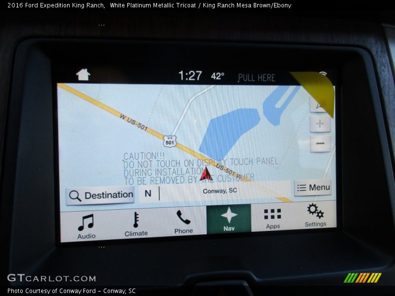 White Platinum Metallic Tricoat / King Ranch Mesa Brown/Ebony 2016 Ford Expedition King Ranch
