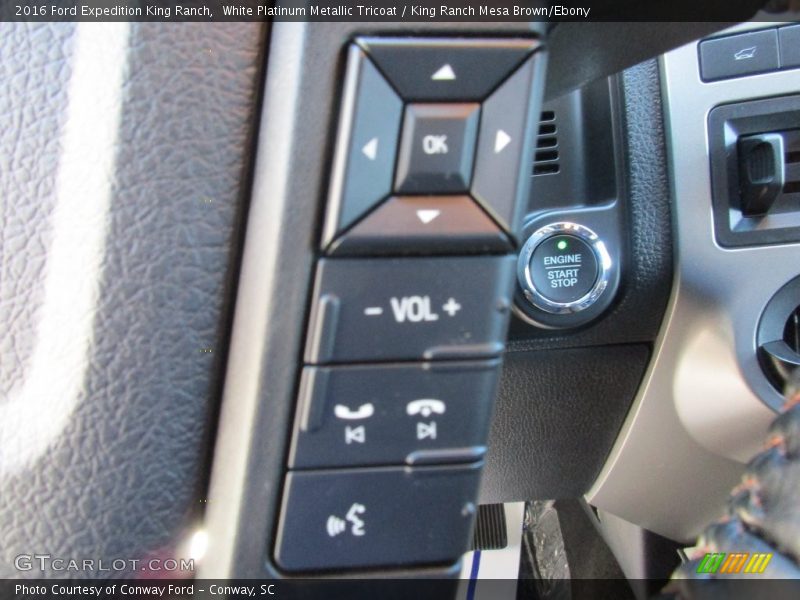 White Platinum Metallic Tricoat / King Ranch Mesa Brown/Ebony 2016 Ford Expedition King Ranch