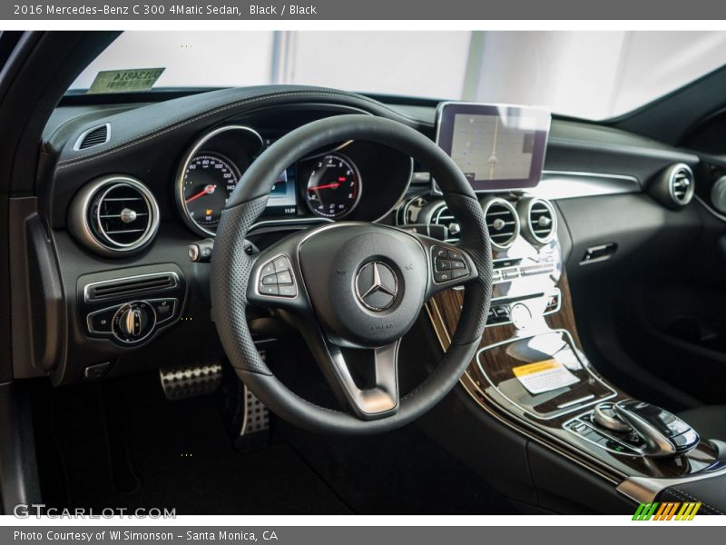 Black / Black 2016 Mercedes-Benz C 300 4Matic Sedan