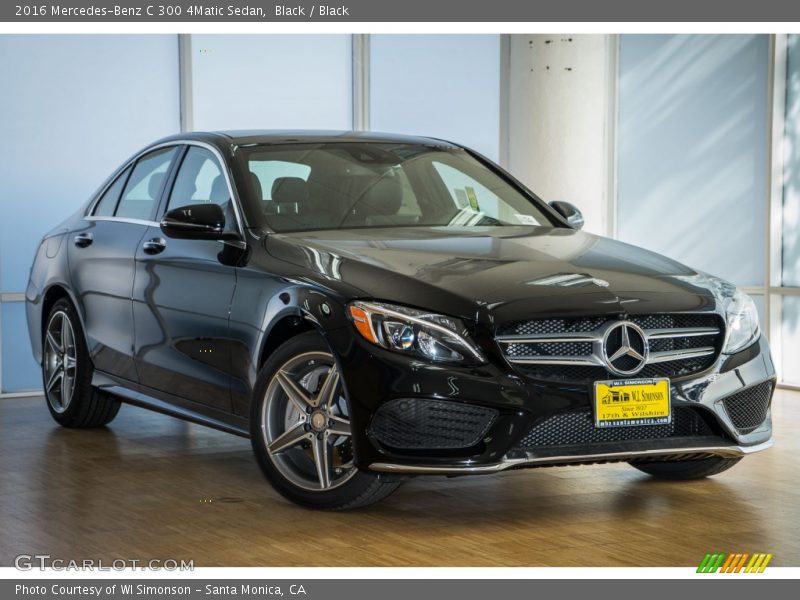 Black / Black 2016 Mercedes-Benz C 300 4Matic Sedan