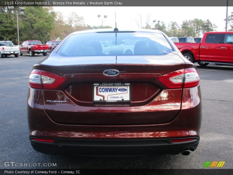 Bronze Fire Metallic / Medium Earth Gray 2016 Ford Fusion Hybrid S