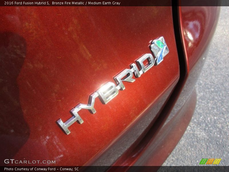 Bronze Fire Metallic / Medium Earth Gray 2016 Ford Fusion Hybrid S