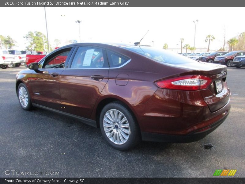 Bronze Fire Metallic / Medium Earth Gray 2016 Ford Fusion Hybrid S