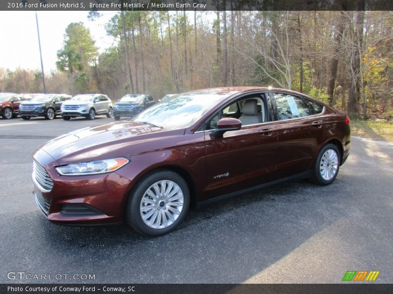 Bronze Fire Metallic / Medium Earth Gray 2016 Ford Fusion Hybrid S