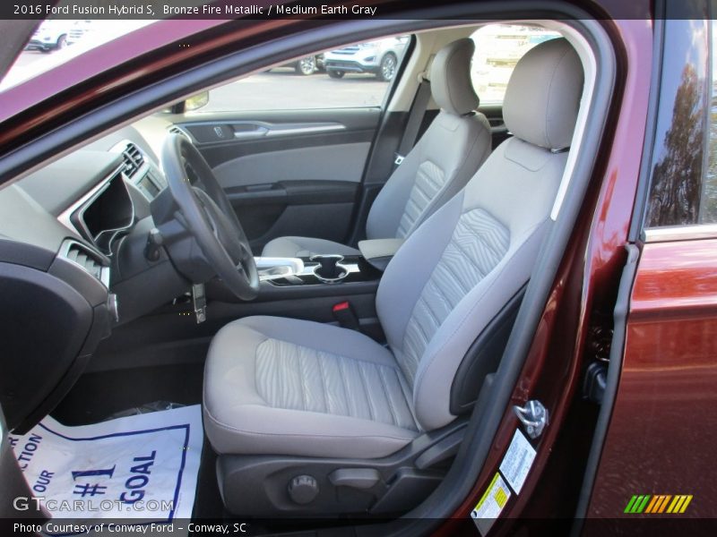 Bronze Fire Metallic / Medium Earth Gray 2016 Ford Fusion Hybrid S