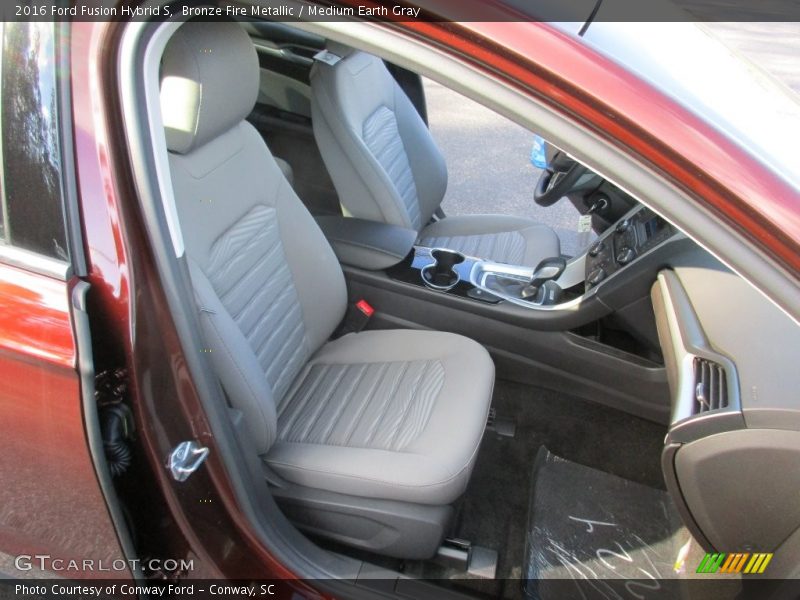 Bronze Fire Metallic / Medium Earth Gray 2016 Ford Fusion Hybrid S