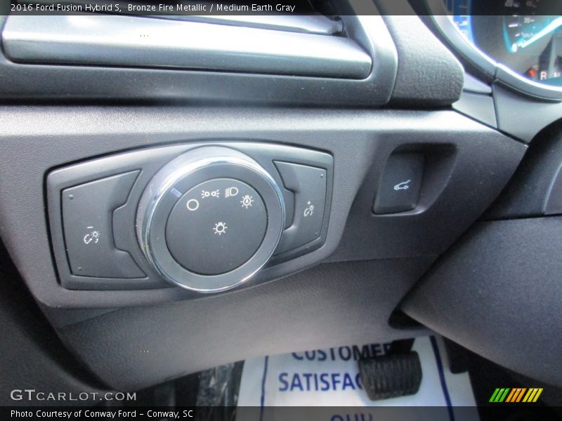 Bronze Fire Metallic / Medium Earth Gray 2016 Ford Fusion Hybrid S