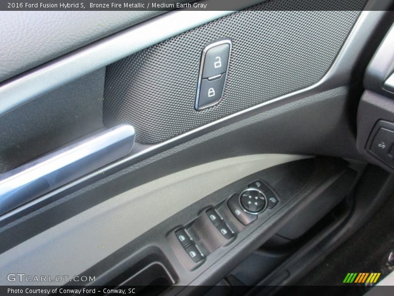 Bronze Fire Metallic / Medium Earth Gray 2016 Ford Fusion Hybrid S
