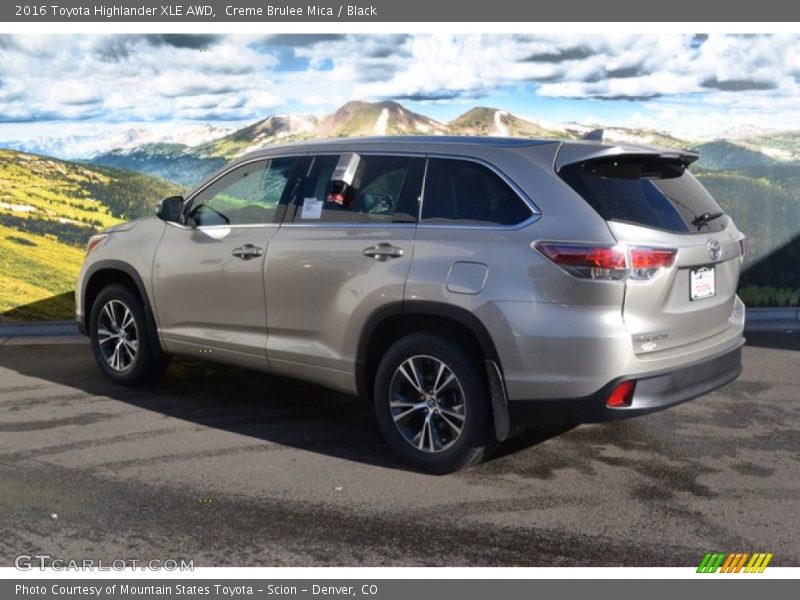 Creme Brulee Mica / Black 2016 Toyota Highlander XLE AWD