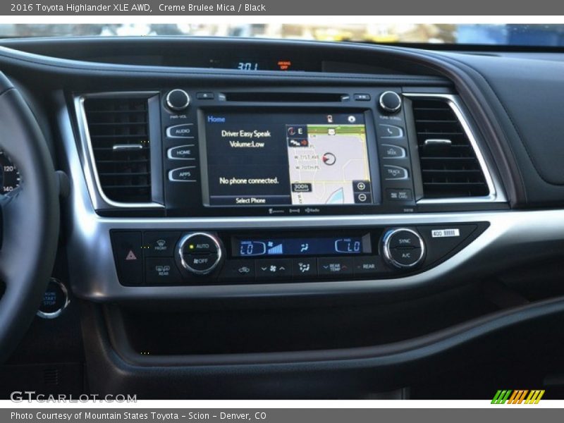 Creme Brulee Mica / Black 2016 Toyota Highlander XLE AWD