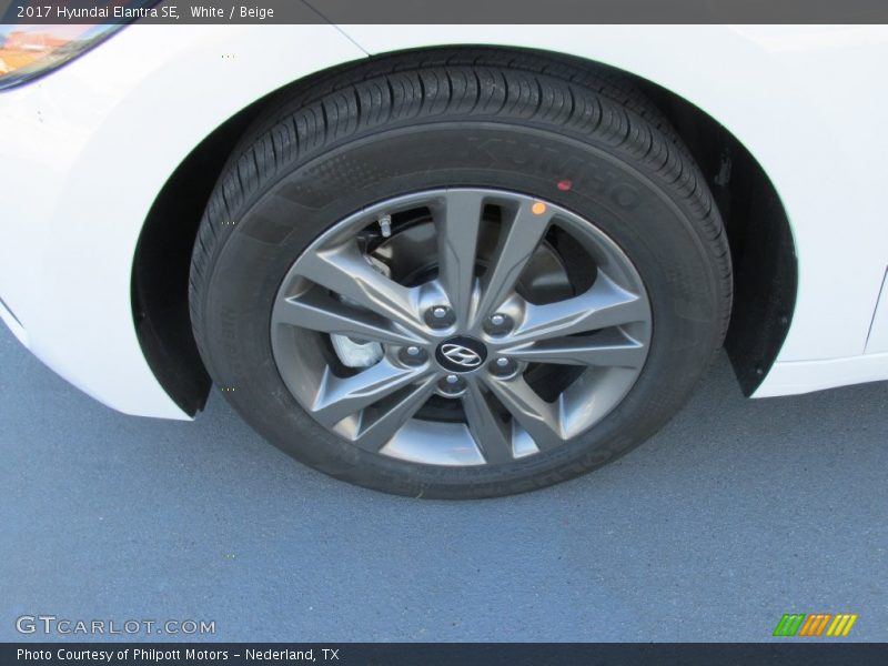 White / Beige 2017 Hyundai Elantra SE