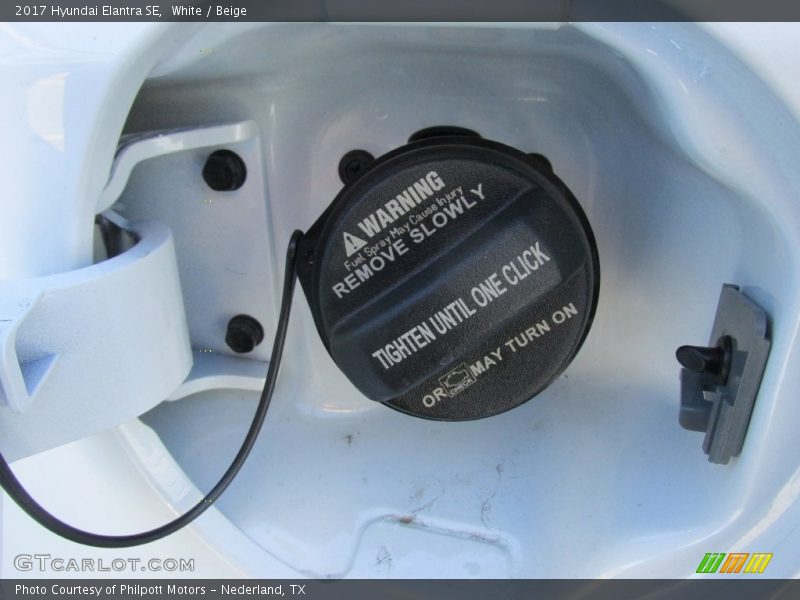 White / Beige 2017 Hyundai Elantra SE