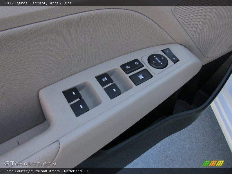 White / Beige 2017 Hyundai Elantra SE