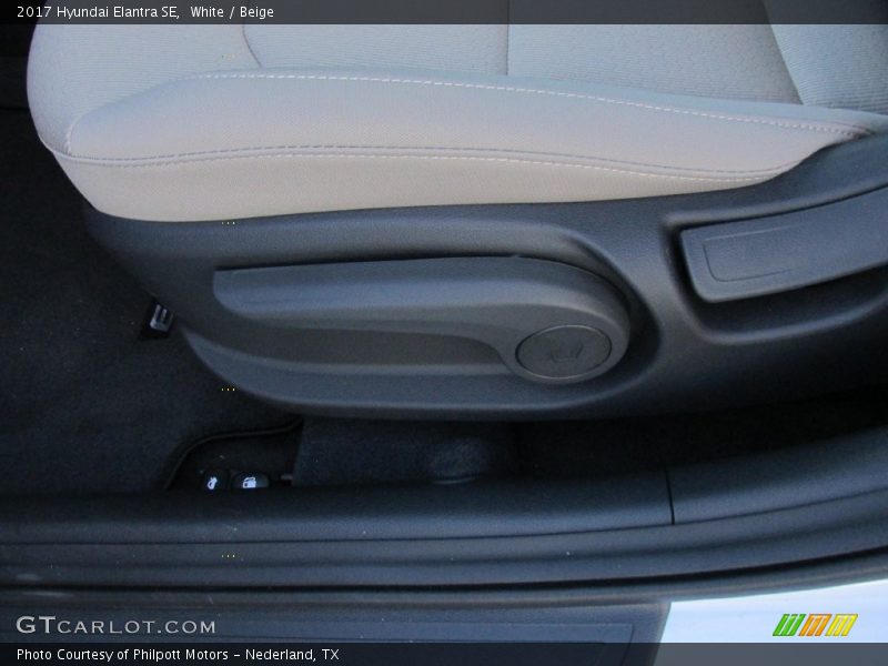 White / Beige 2017 Hyundai Elantra SE