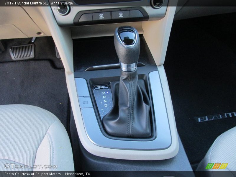 White / Beige 2017 Hyundai Elantra SE