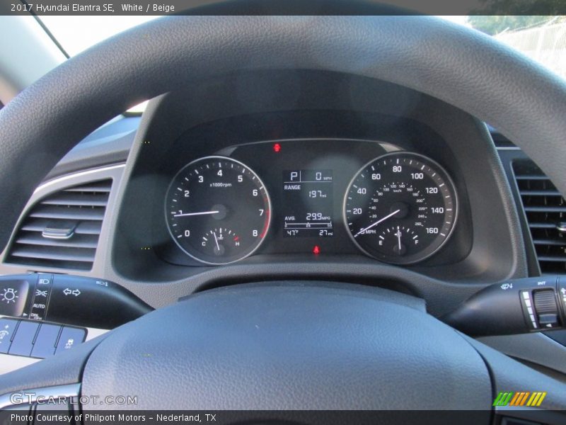White / Beige 2017 Hyundai Elantra SE