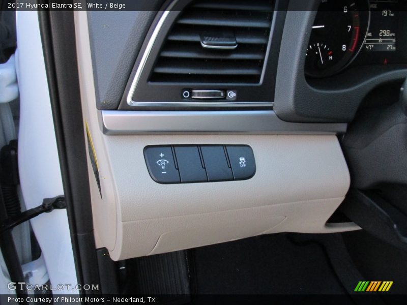 White / Beige 2017 Hyundai Elantra SE