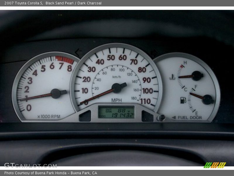 Black Sand Pearl / Dark Charcoal 2007 Toyota Corolla S