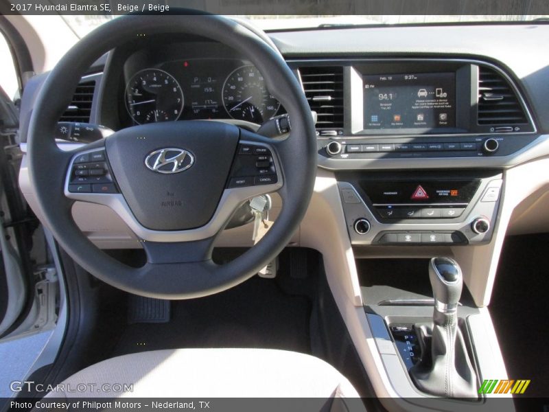 Beige / Beige 2017 Hyundai Elantra SE