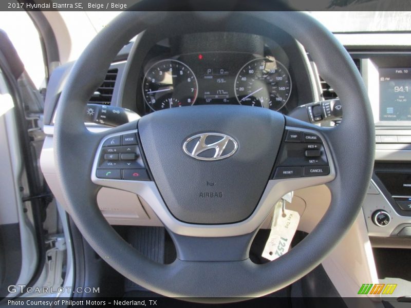 Beige / Beige 2017 Hyundai Elantra SE