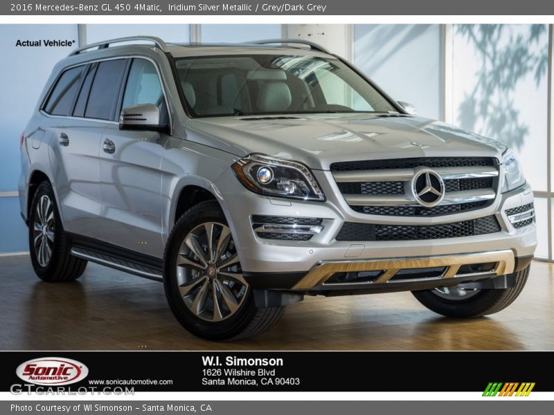 Iridium Silver Metallic / Grey/Dark Grey 2016 Mercedes-Benz GL 450 4Matic