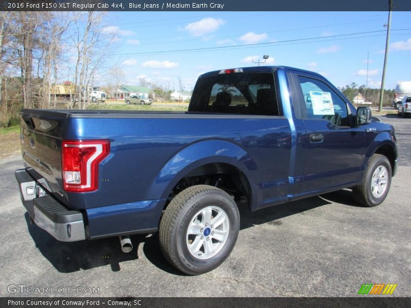 Blue Jeans / Medium Earth Gray 2016 Ford F150 XLT Regular Cab 4x4