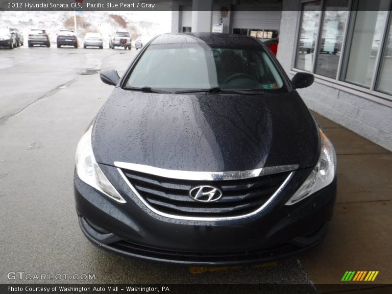 Pacific Blue Pearl / Gray 2012 Hyundai Sonata GLS