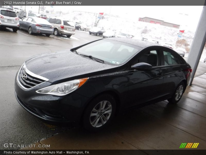 Pacific Blue Pearl / Gray 2012 Hyundai Sonata GLS